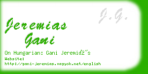 jeremias gani business card